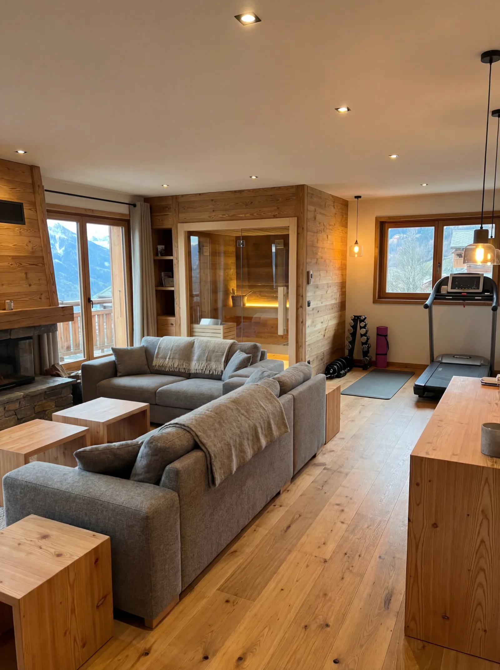 ambientazione sauna larix